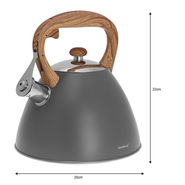 Pískací konvice na indukci Klausberg KB-7550 - 3l - chrom