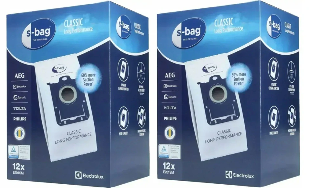 Electrolux E201SM S-Bag Long Performance 24 ks – originální sáčky do vysavače Mega Pack