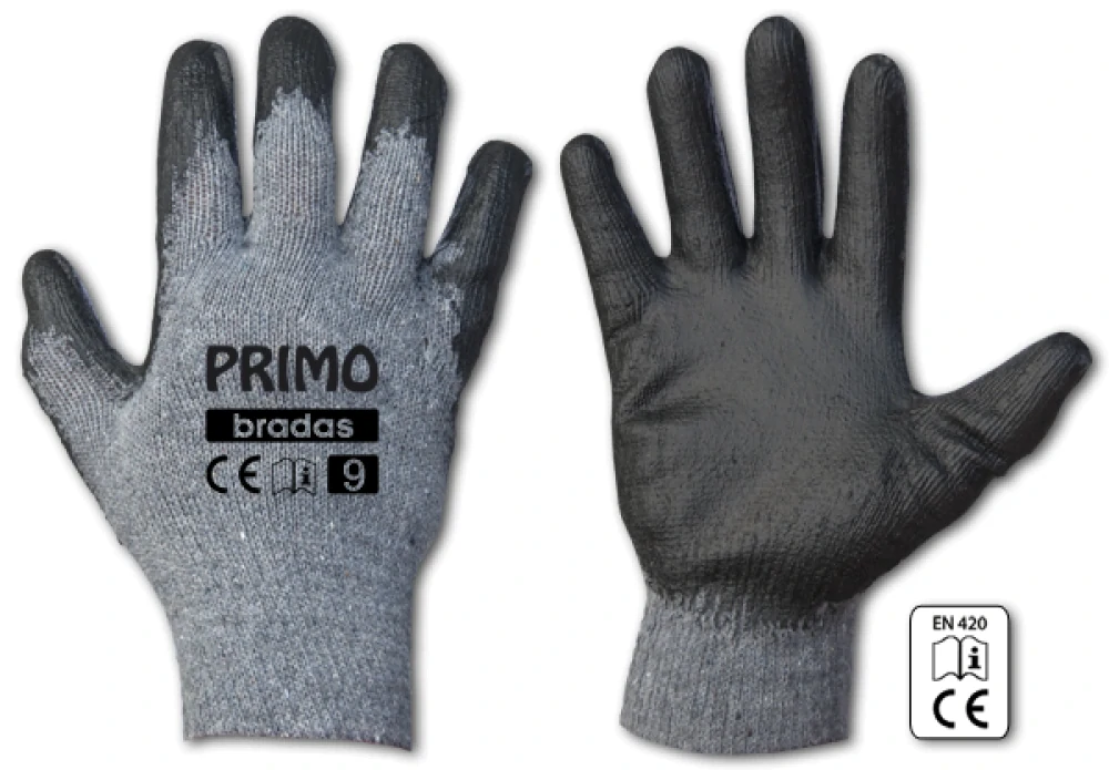 BRADAS PRIMO – ochranné pracovní latexové rukavice, vel. 10