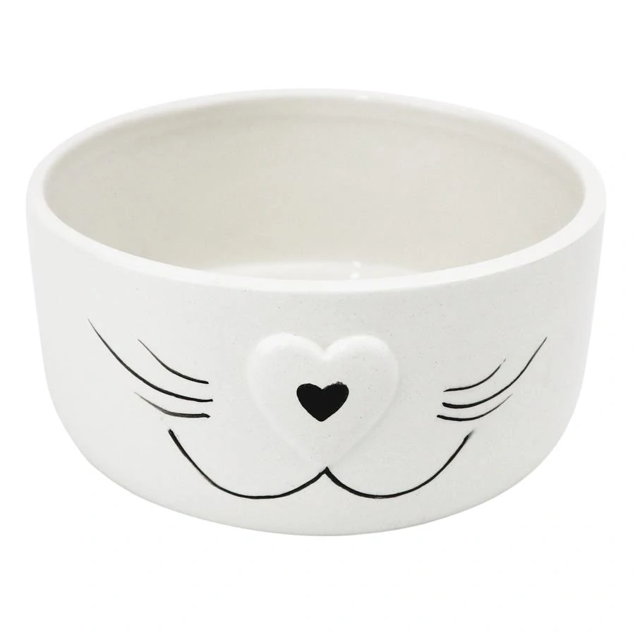 Keramická miska pro psy AINO II. 12,5 cm bílá