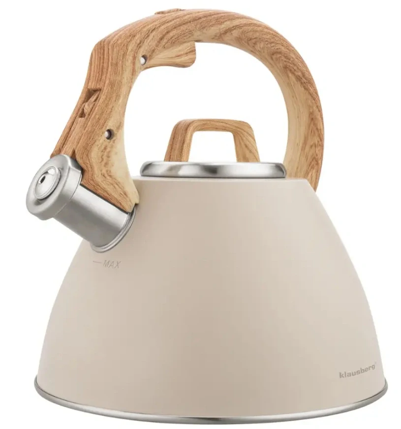 Pískací konvice na sporák Klausberg 2,5 l KB-7954 – béžová