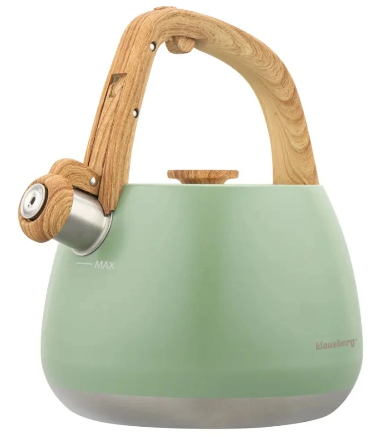 Pískací konvice na sporák Klausberg 2,5 l KB-9039 – šalvějově zelená