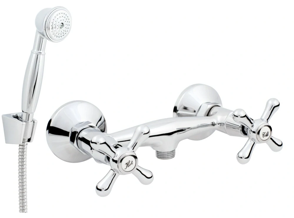 Sprchová baterie Hydroland Retro B207 – nástěnná, chrom, rozteč 150 mm