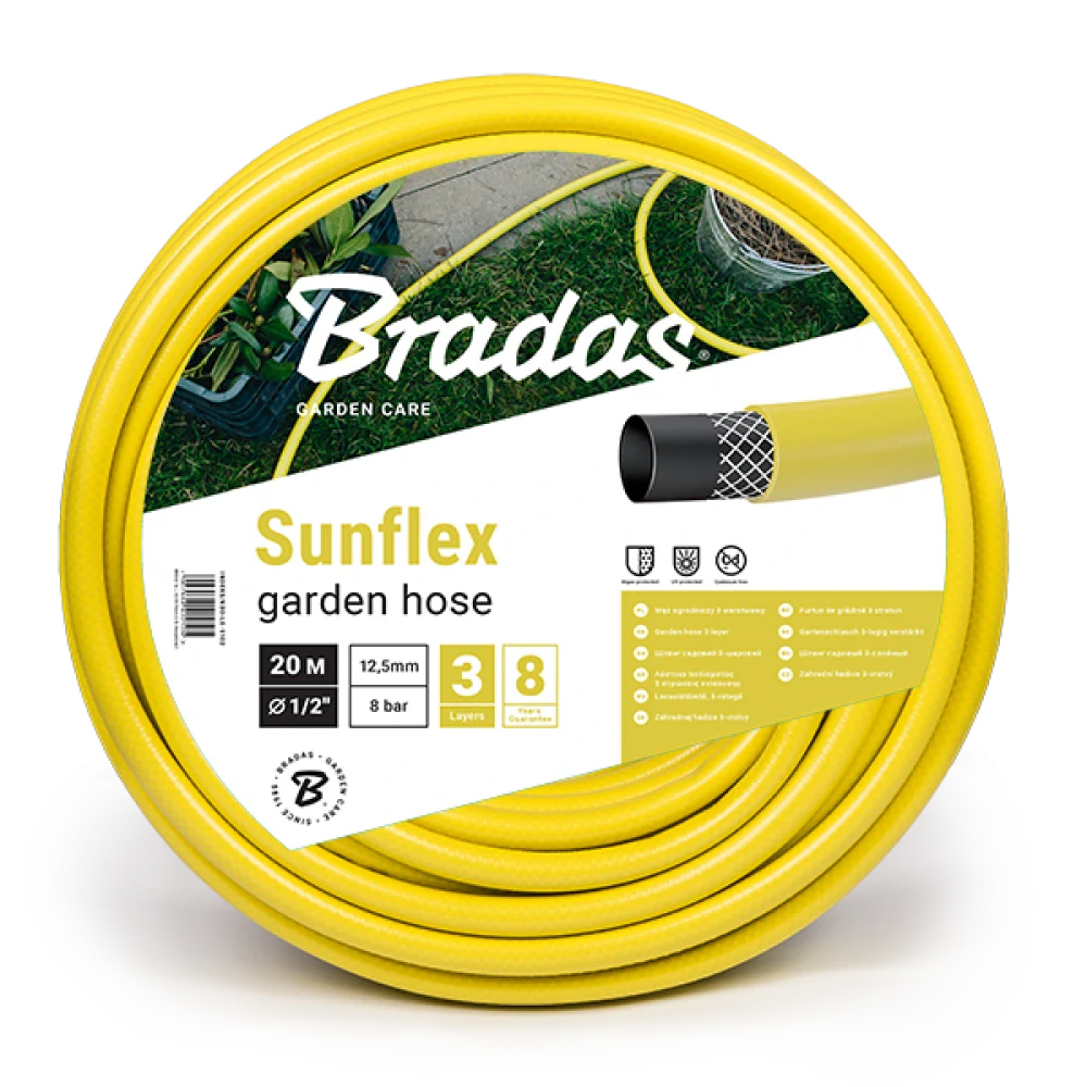 Zahradní hadice Bradas SUNFLEX 1/2" – 20 m, 3vrstvá