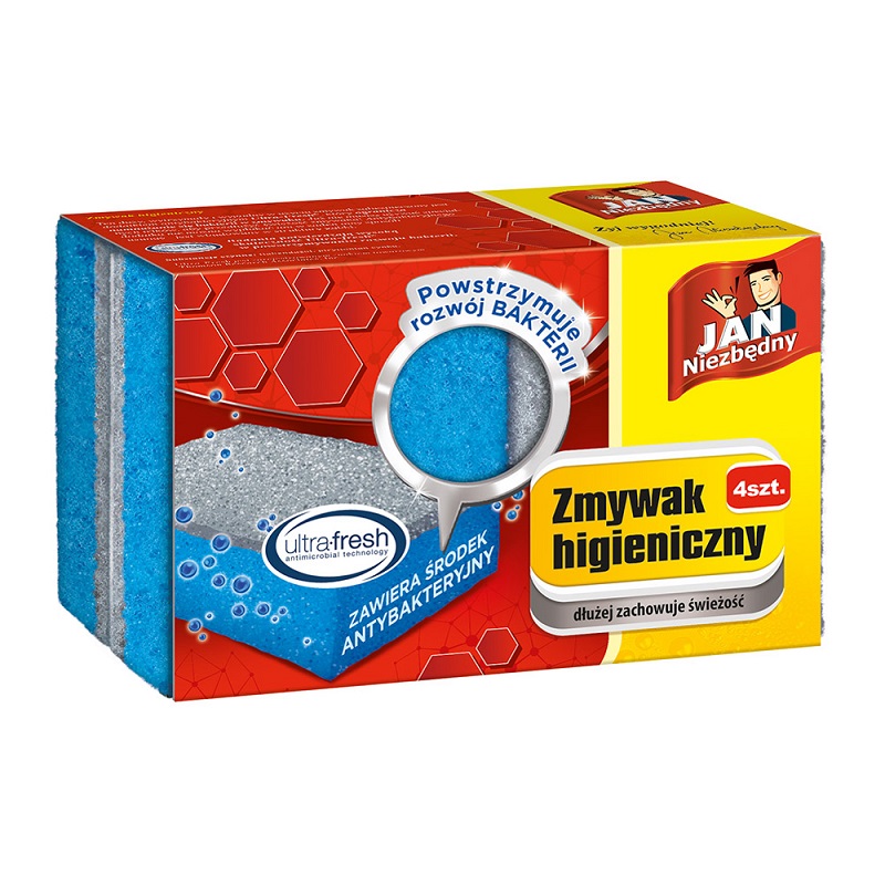 Houbičky na nádobí JAN - antibakteriální - 4 ks