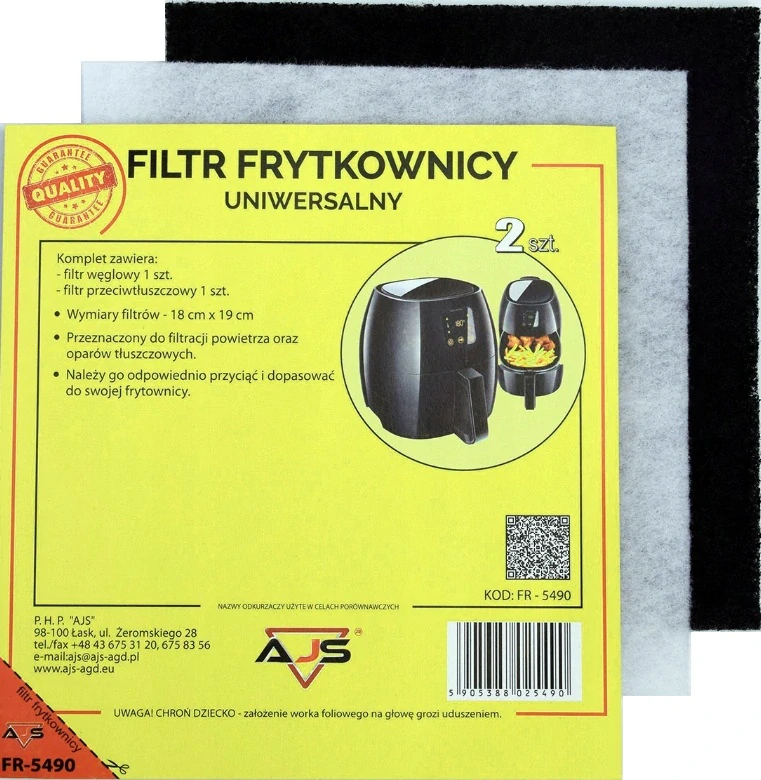 Filtr do fritézy AJS FR-5490 - 18 cm x 19 cm