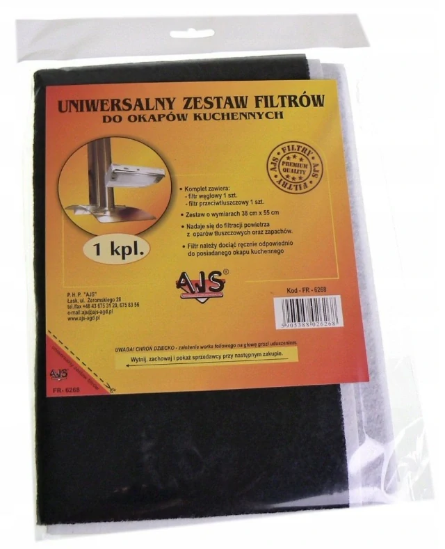 Filtr digestoře AJS FR-6268 - uhlíkový + tukový