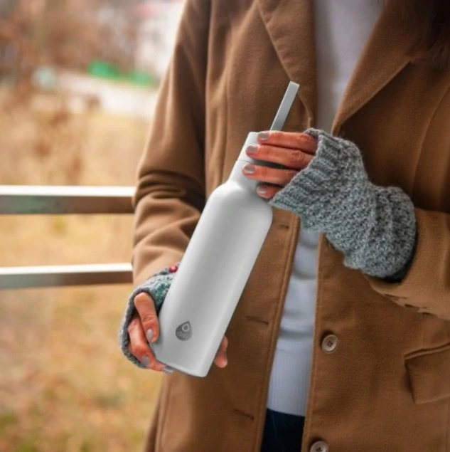 Termoska DAFI Thermal Bottle 0,5 l – zelená nerezová láhev na teplé i studené nápoje