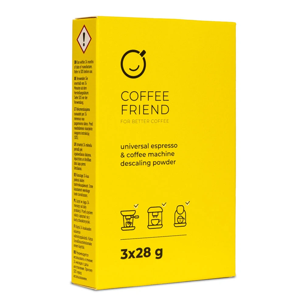 Coffee Friend DESCALE odvápňovací prášek 3×28 g (pro kávovary, univerzální)