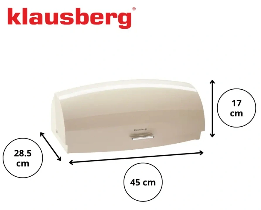 Klausberg chlebník KB-7932 - béžový kov