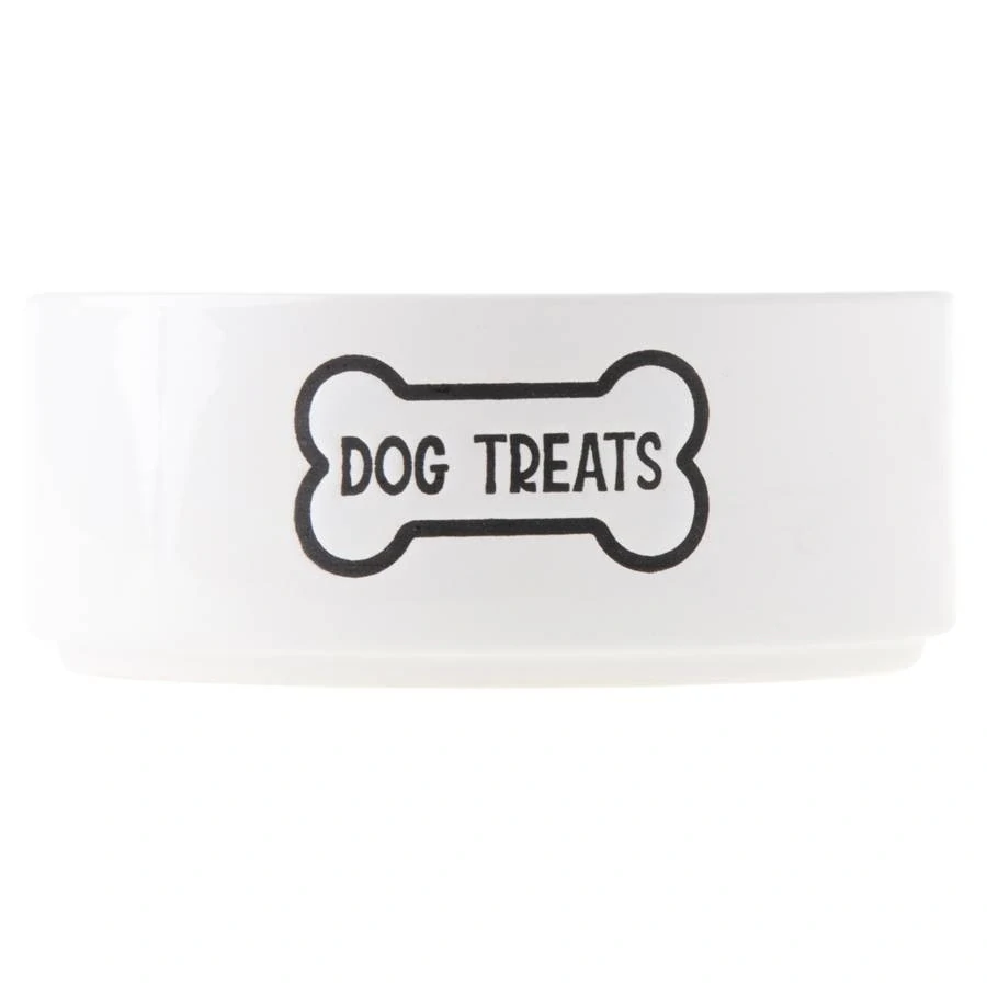 Keramická miska pro psy AINO DOG TREATS 12,5 cm bílá