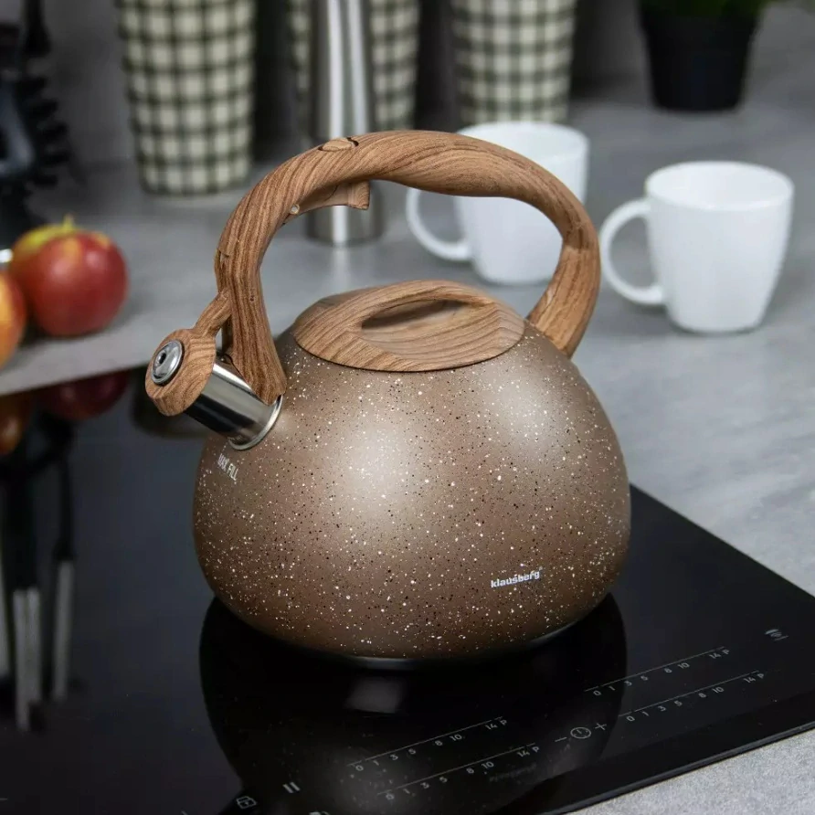 Pískací konvice na sporák Klausberg 2,8 l KB-7510 – hnědý mramor