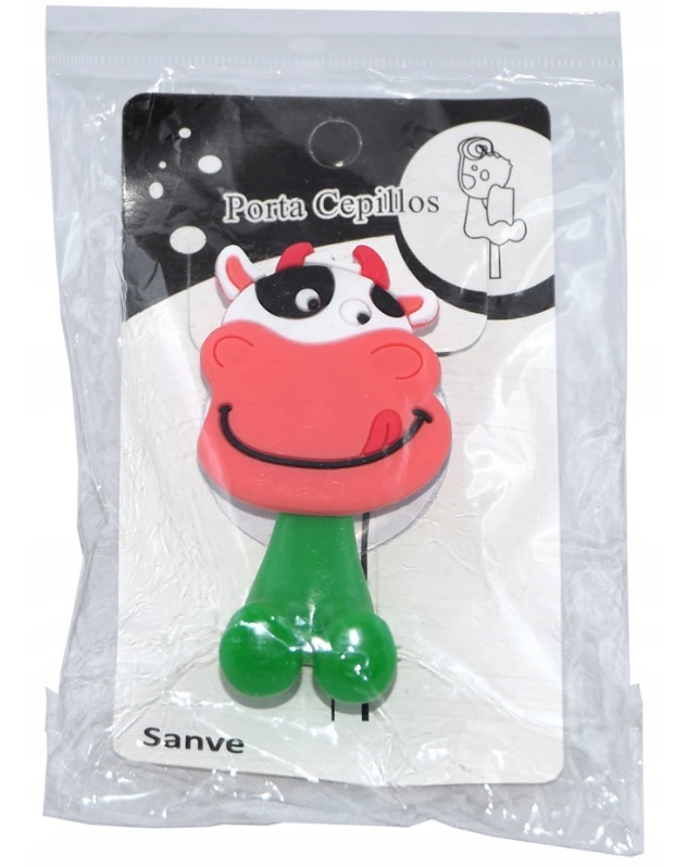 Úchytka na dětský zubní kartáček Sanve - kravička