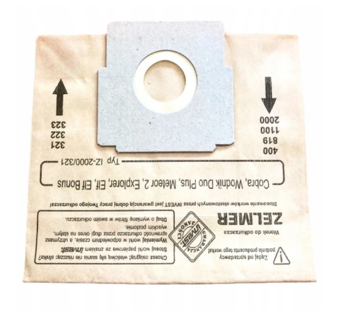 Sáčky Invest 2000/321 do vysavače ZELMER Cobra, Elf - 10 ks