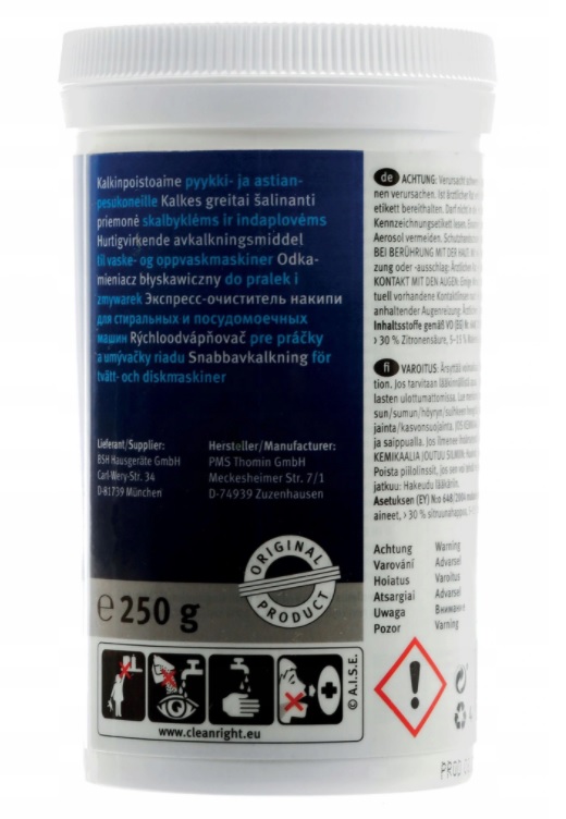 BOSCH 311919 - odstraňovač vodního kamene pro pračky a myčky - 250 g