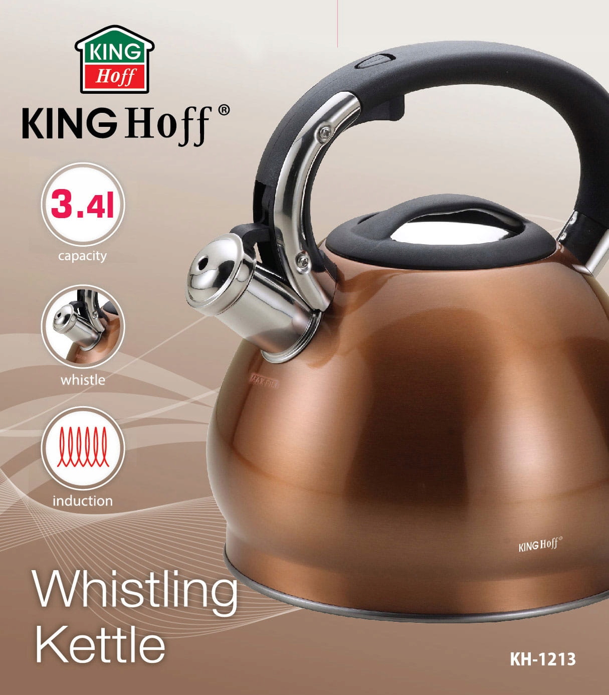 King Hoff konvice na sporák KH-1213 - 3,4l - barva mědi