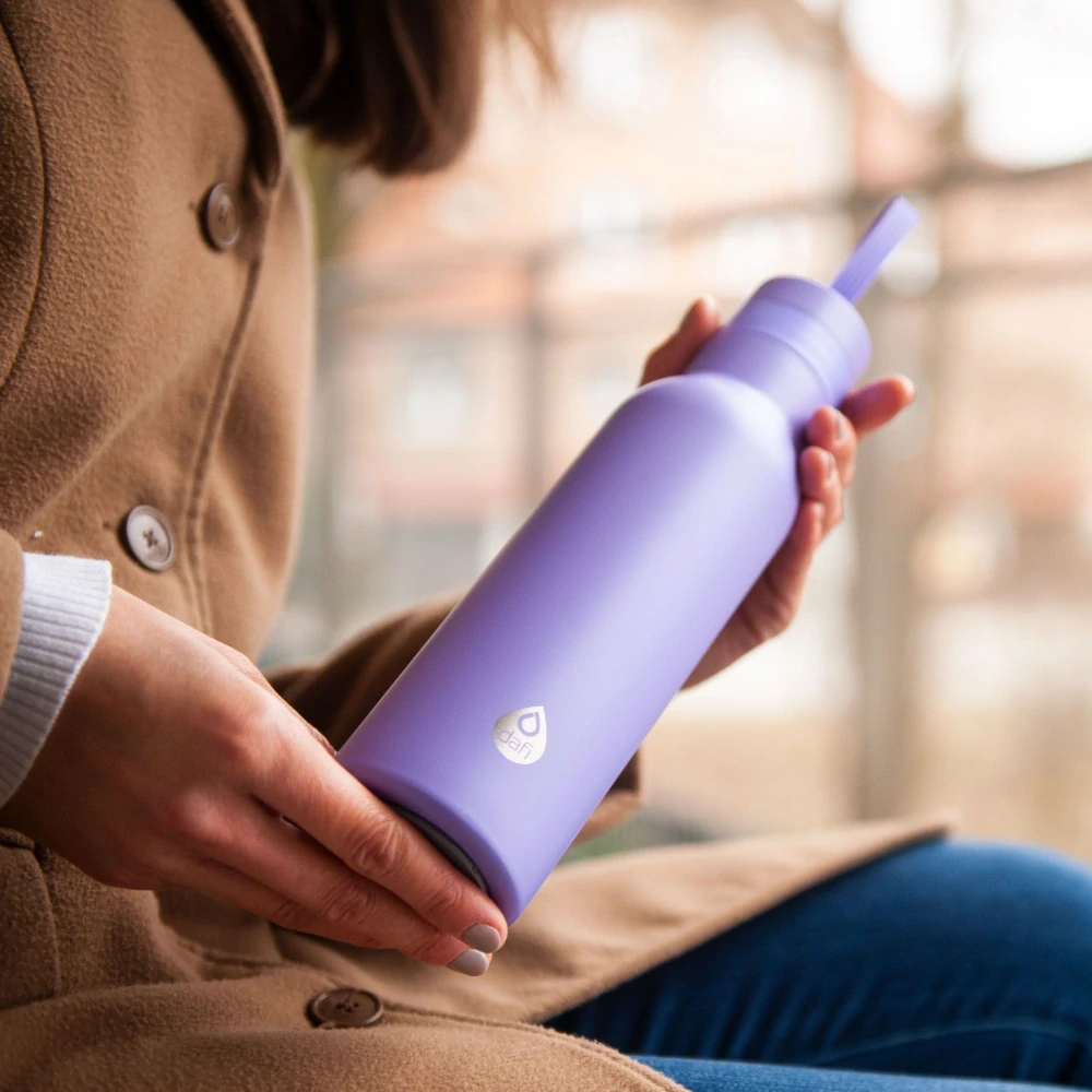 Termoska DAFI Thermal Bottle 0,5 l – fialová nerezová láhev na teplé i studené nápoje