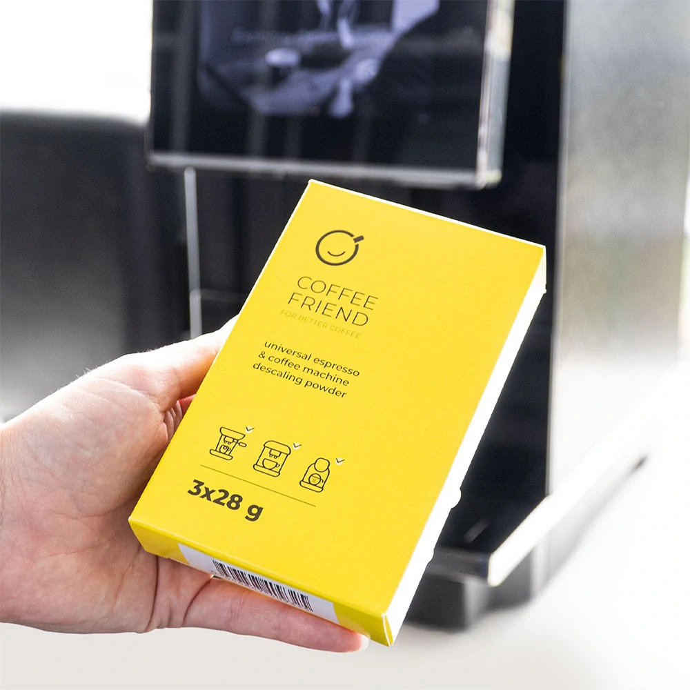 Coffee Friend DESCALE odvápňovací prášek 3×28 g (pro kávovary, univerzální)