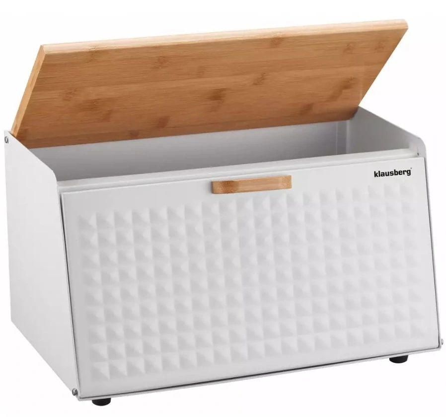 Klausberg chlebník KB-7468 - bílý/dřevo