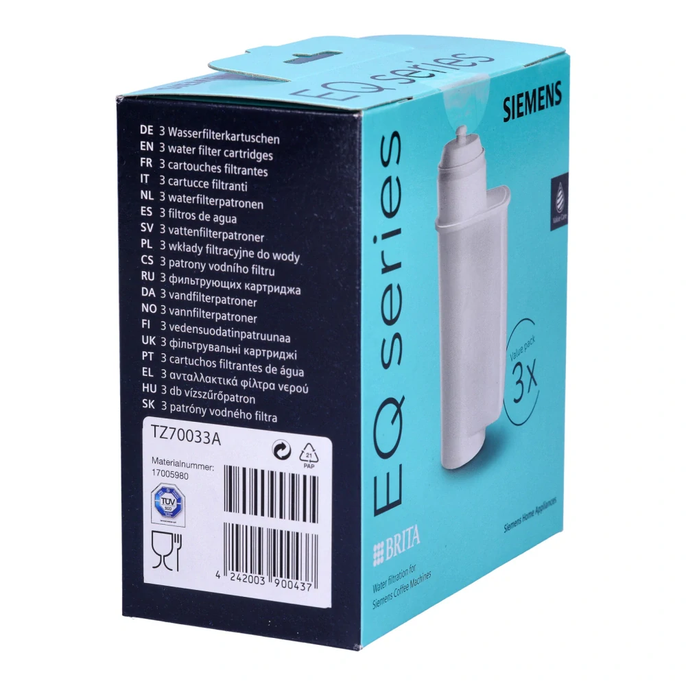 Vodní filtr Siemens TZ70003 (Brita Intenza) 3 ks – originální balení