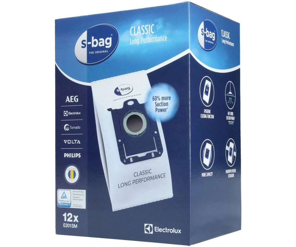 Electrolux E201SM S-Bag Long Performance 24 ks – originální sáčky do vysavače Mega Pack