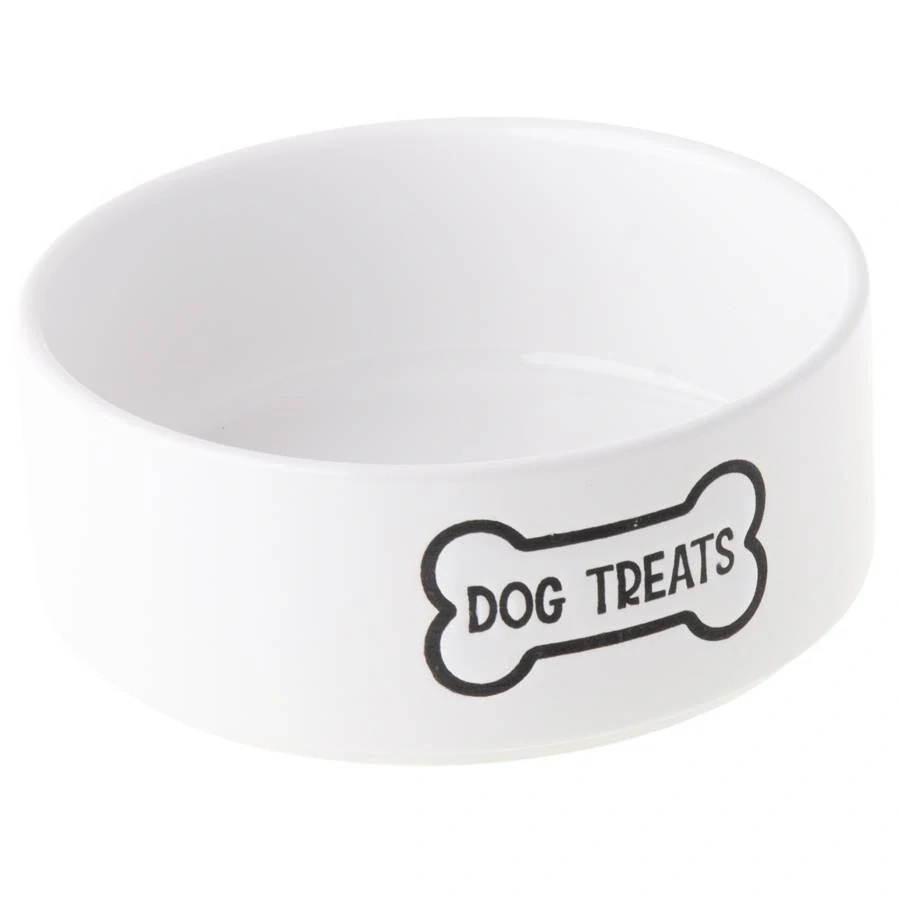 Keramická miska pro psy AINO DOG TREATS 12,5 cm bílá