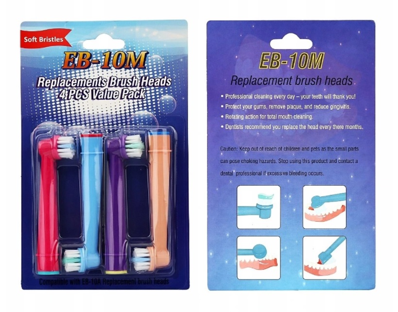 Náhradní dětské zubní kartáčky Oral-B EB-10M - 4ks