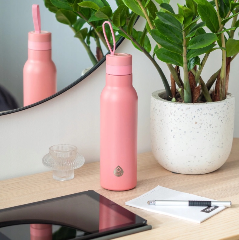 Termoska DAFI Thermal Bottle 0,5 l – růžová nerezová láhev na teplé i studené nápoje