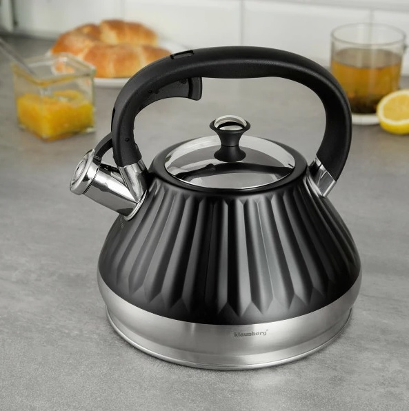 Klausberg konvice na sporák KB-7478 - 3l - černá/chrom