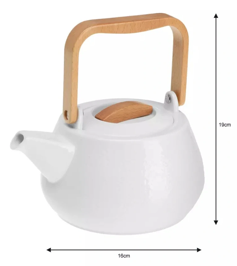 Kassel porcelánový čajník - 1,2l - bílý