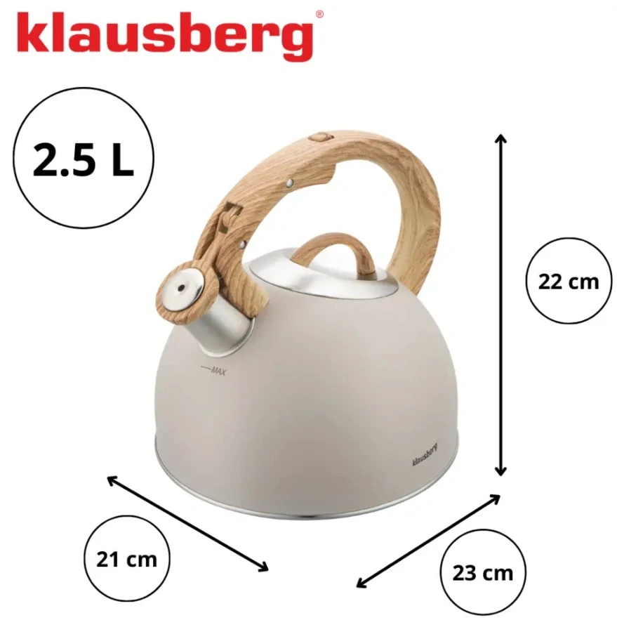 Klausberg konvice na sporák KB-7913 - 2,5l - béžová