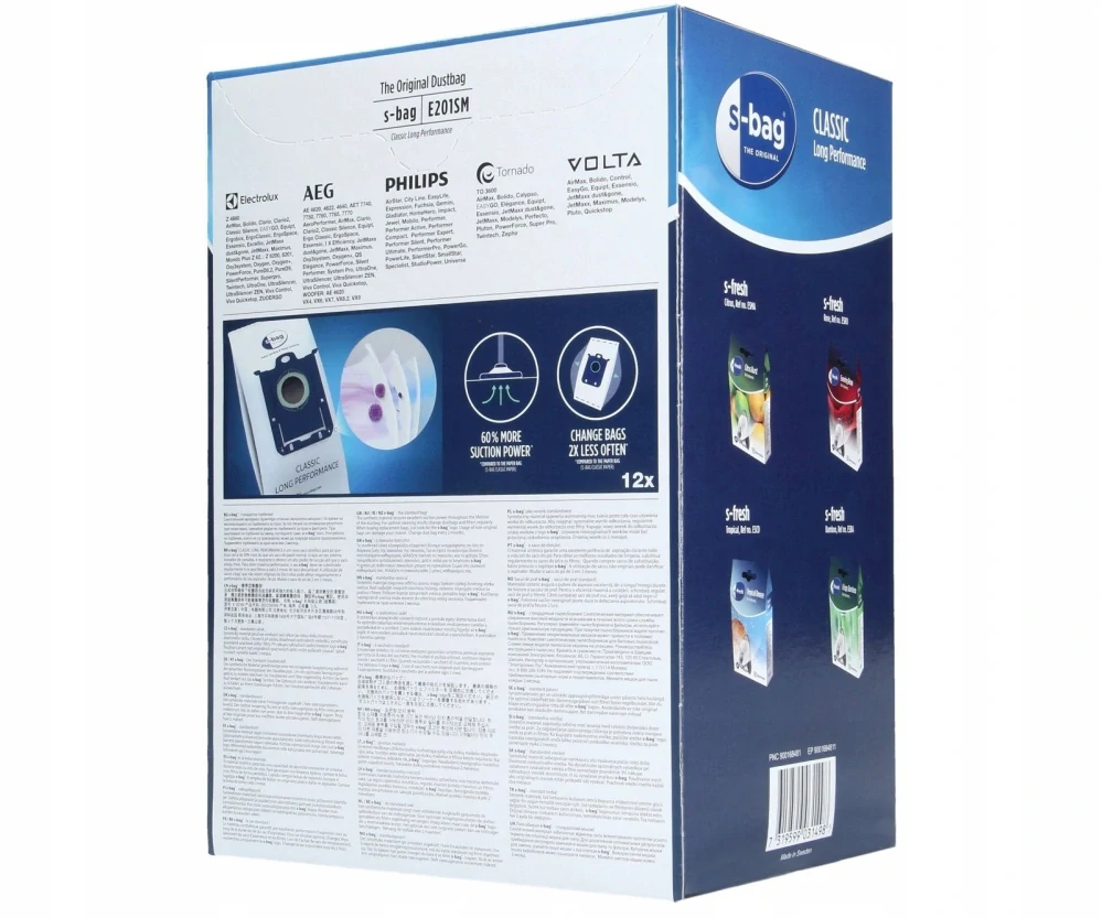 Electrolux E201SM S-Bag Long Performance 24 ks – originální sáčky do vysavače Mega Pack