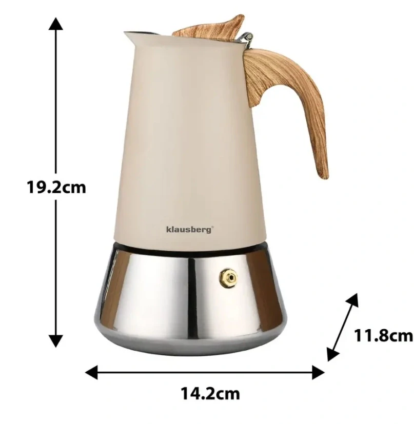Moka konvice Klausberg KB-7995 300 ml – 6 šálků, na indukci