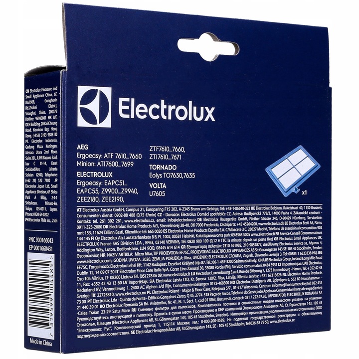 ELECTROLUX EF75C výstupní - EF75B a F120