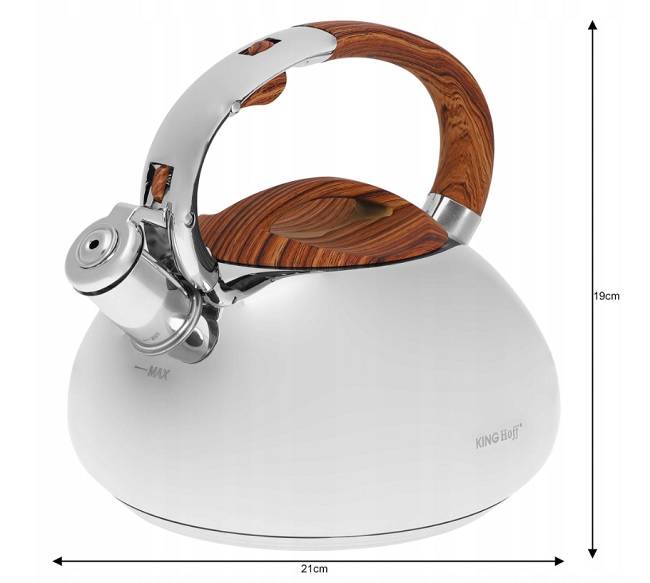 Pískací konvice na indukci King Hoff KH-3274 - 3l - chrom