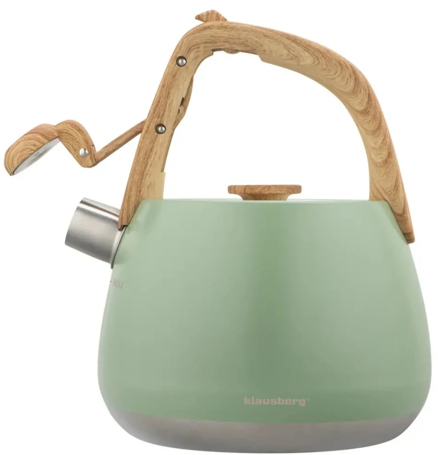 Pískací konvice na sporák Klausberg 2,5 l KB-9039 – šalvějově zelená
