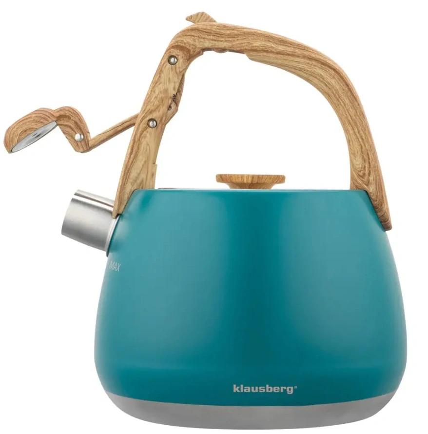 Pískací konvice na sporák Klausberg 2,5 l KB-9040 – tyrkysová