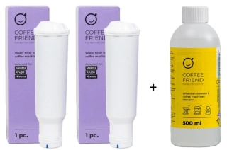2× filtr Krups F08801 / Nivona NIRF701 + odvápňovač 500 ml (Coffee Friend, kompatibilní sada)