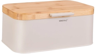 King Hoff chlebník KH-1928 - béžový/dřevo