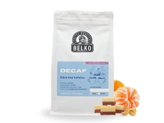 Zrnková káva Brazil Decaf 250 g – káva bez kofeinu, čerstvě pražená, sladká chuť nugátu a oříšků