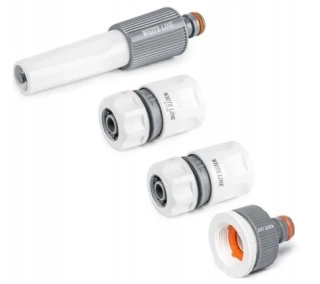 BRADAS WL-5500-34 – 4dílná sada rychlospojek a regulovatelné trysky pro hadici 3/4" WHITE LINE