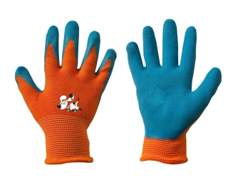 BRADAS ORANGE – dětské ochranné pracovní rukavice s pěnovým latexem, vel. 2