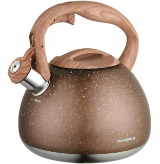 Pískací konvice na sporák Klausberg 2,8 l KB-7510 – hnědý mramor