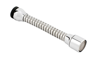 Kovový prodloužený perlátor na vodovodní baterii 15 cm s redukcí