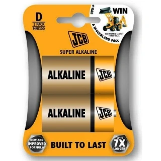 JCB Super Alkaline velké monočlánky D (LR20), 1,5 V – 2 ks