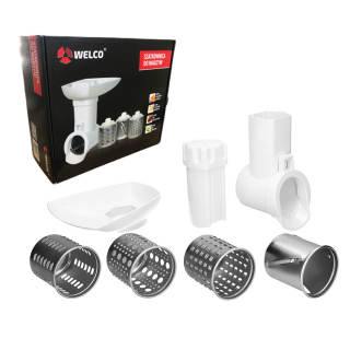 Nástavec pro bubínková struhadla (sada 4 ks) – Welco AJS RE-0747, kompatibilní s mlýnky Zelmer, Kluge a Bosch