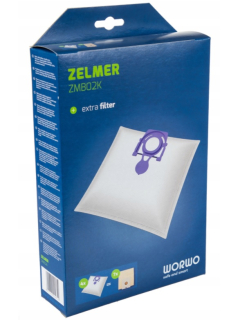Sáčky Worwo pro vysavače Zelmer Meteor 2, Elf, Odyssey ZMB02K - 4ks + filtr