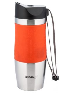 King Hoff 0,38l - termohrnek oranžový