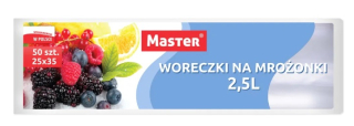 Master 2,5l - 25x35 cm - 50 ks - sáčky na mražené potraviny 