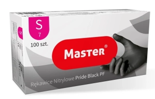 Master - nitrilové rukavice - černé - vel. S - 100 ks